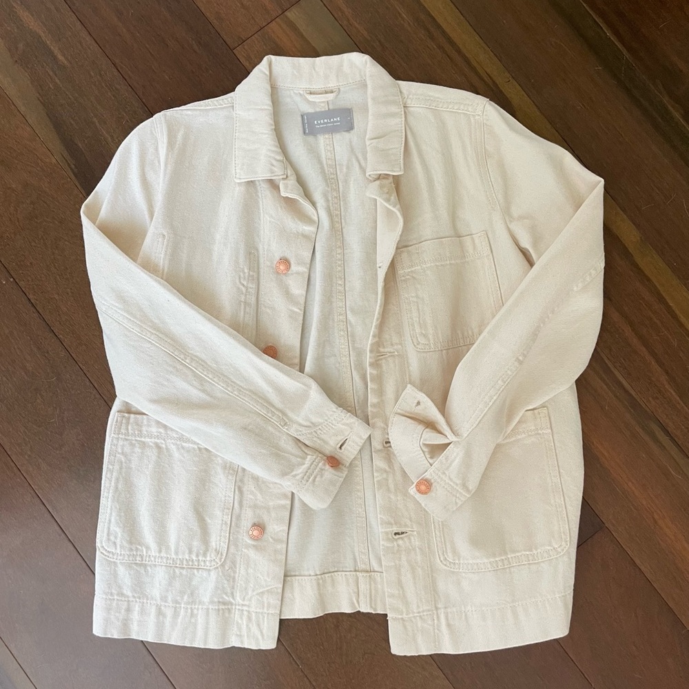 Everlane Denim Chore Jacket - Bone